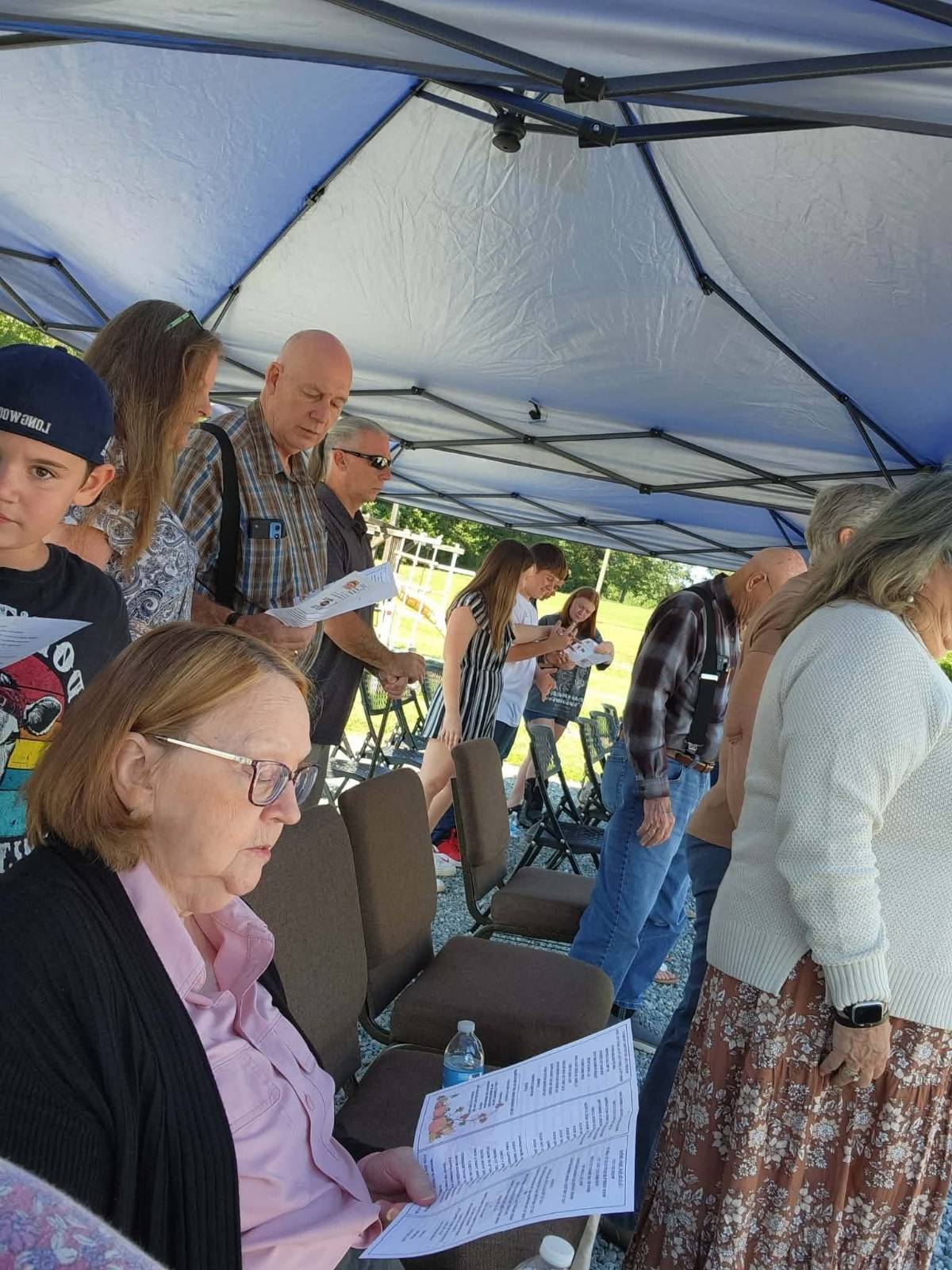 Outdoor worship service